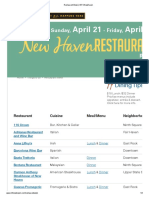 New Haven Restaurant Week April 2013
