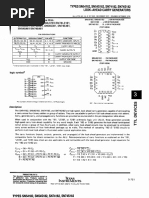 REEページ Datasheet IC 74182 | PDF