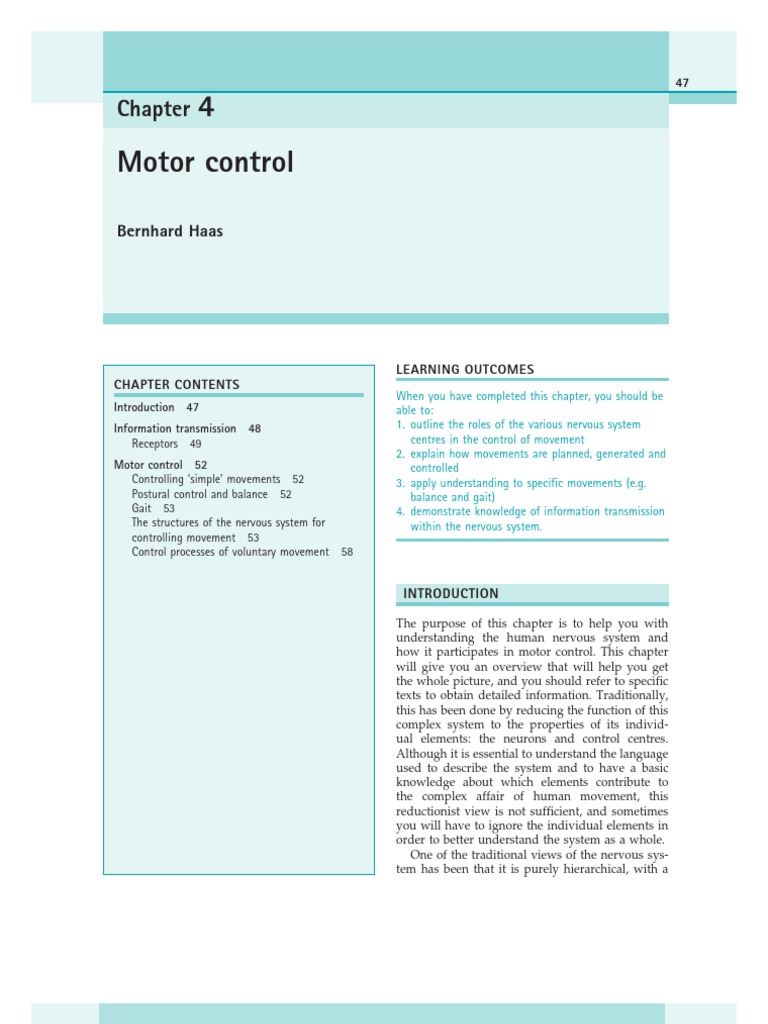 Motor Control | PDF