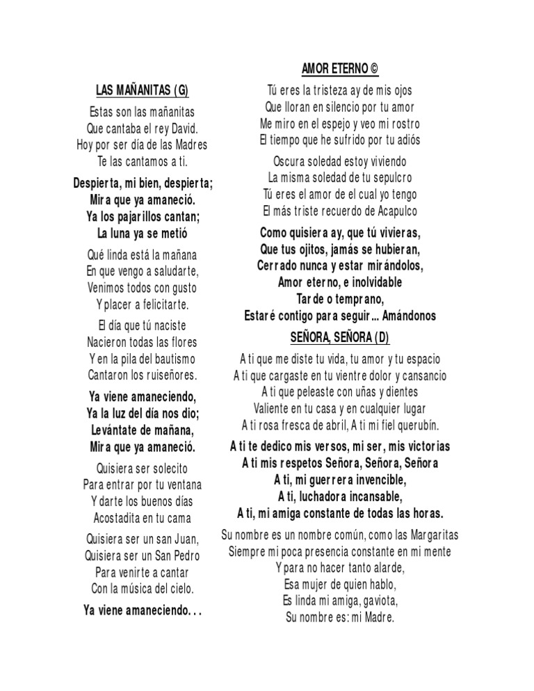 Letra Las Mañanitas Del Rey David