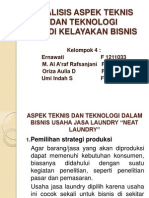 Aspek Teknis Studi Kelayakan Bisnis