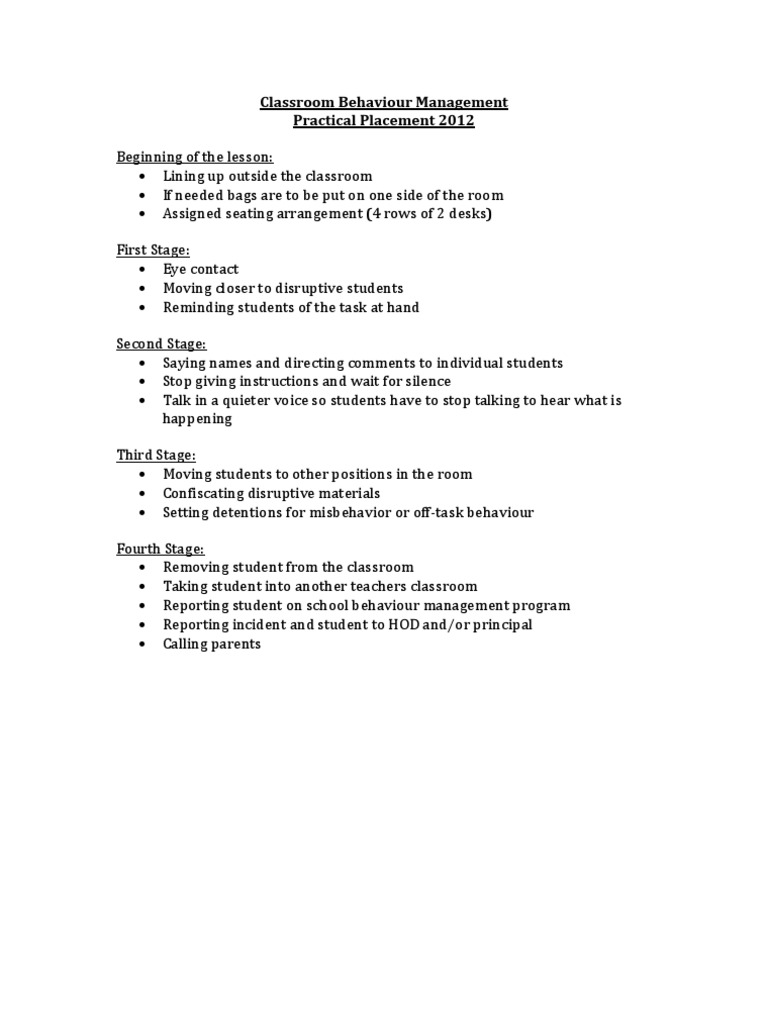 Effective Classroom Behavior Management | PDF