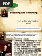 Scanning and Skimming