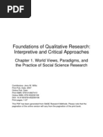 Chapter 1. World Views, Paradigms, and The Practice of Social Science Research