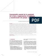 Concentración espacial de la propiedad de la tierra, megaproyectos inmobiliarios y transformación del paisaje