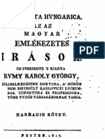 Rumy Károly György - Magyar Emlékezetes Irások 3.kötet 1817.