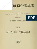 Rácz Miklós - A Három Villani Krónikája (Középkori Krónikások VIII-IX.) 1909.