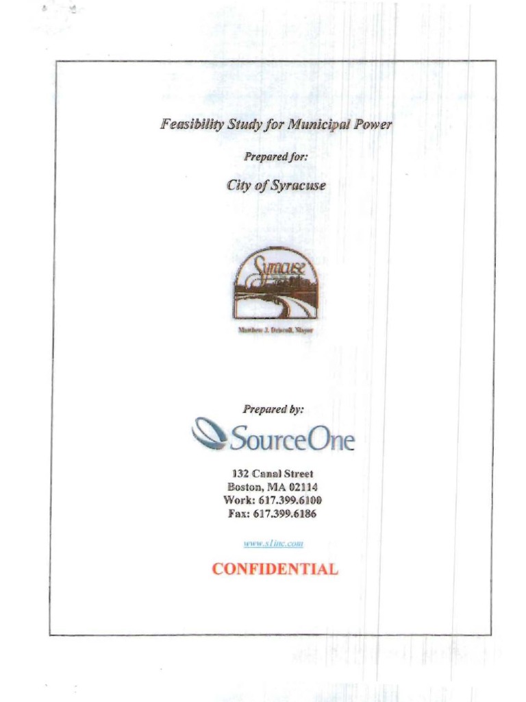 Syracuse Public Power Feasibility Study | PDF | Cooperative | Electric ...