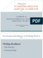 TSL3107 Lesson 2 Developmental Stages of Writing