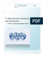 Referat Tehnologia Puntilor Dentare