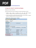 Configuration Steps For Automatic Packaging