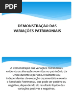 DEMONSTRAÇÃO DAS VARIAÇÕES PATRIMONIAIS