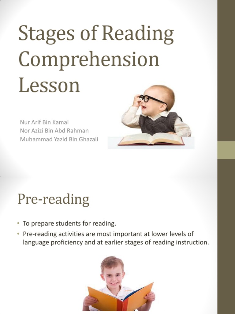 Reading Comprehension Stages Guide | PDF | Reading (Process) | Reading ...