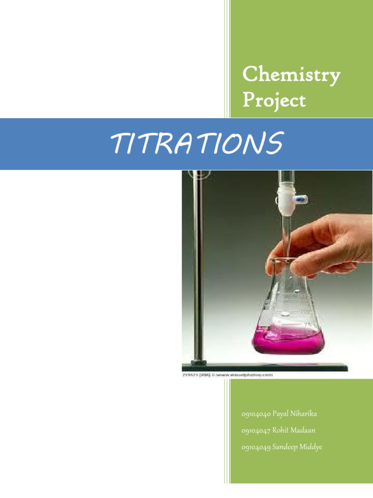 Titration Project Report Titration Analytical Chemistry