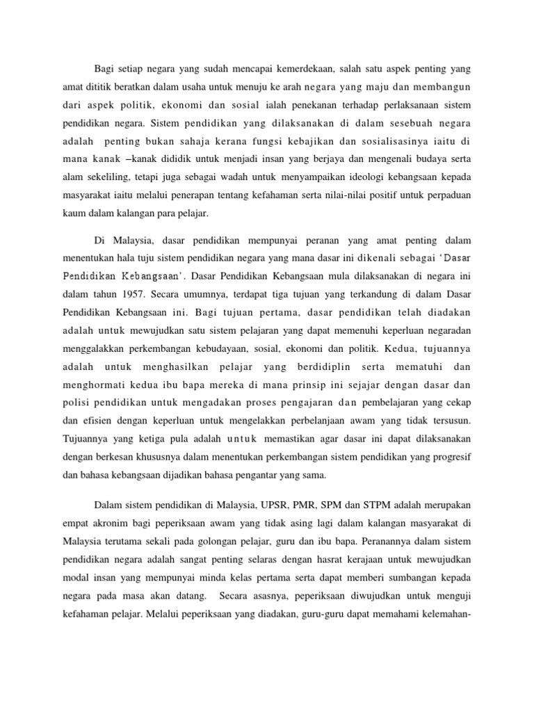 sistem peperiksaan di malaysia