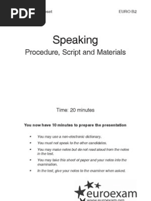 Szóbeli (Speaking) - Speaking materials
