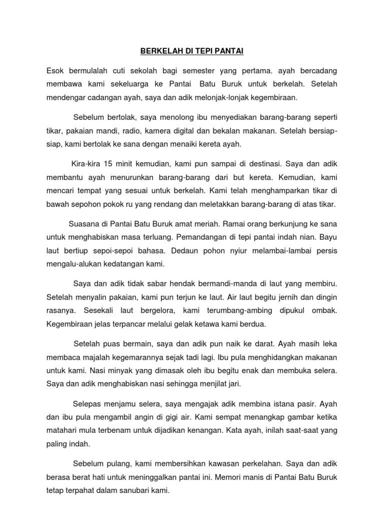 Berkelah Di Tepi Pantai Pdf