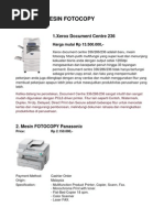 Download 10 Jenis Mesin Foto Copy Beserta Harganya by munawaroh SN137192743 doc pdf