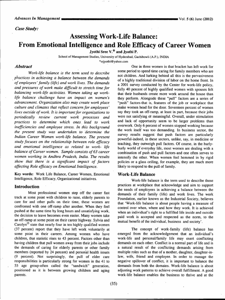 Work Life Balance Definition | PDF | Work–Life Balance | Emotional ...