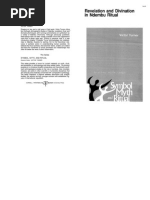 Revelation An Divination In Ndembu Ritual Victor Turner