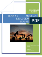 Modelos Reologicosy Ley Exponencial