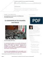La autonomía en las escuelas; una falacia Luis Hernández Montalvo