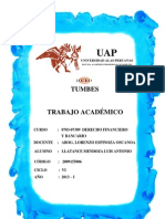 Trabajo Academico Derecho Financiero y Bancario