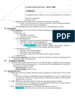 B A O - S 2006 The Limited Liability Company: Usiness Ssociations Utline Pring