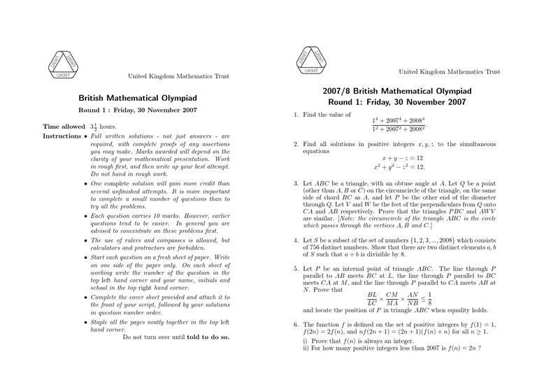 British Mathematical Olympiad 31 | PDF | Triangle | Euclidean Plane ...