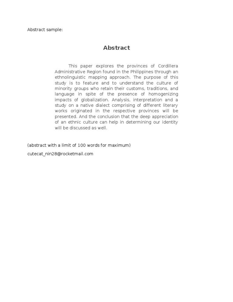 research project abstract sample pdf