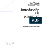 Introducción a la pragmática (Capítulos 1 y 2) - María Victoria Escandell