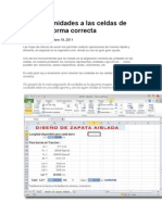 Agregar Unidades A Las Celdas de Excel de Forma Correcta