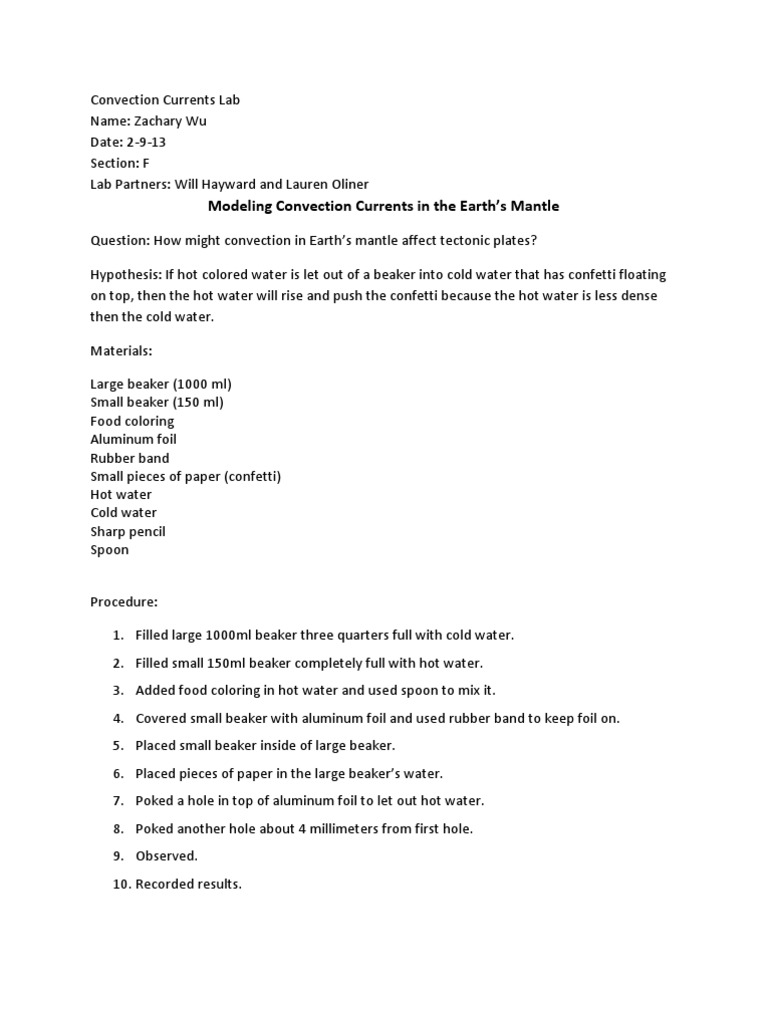 Modeling Mantle Convection Currents | PDF | Convection | Plate Tectonics