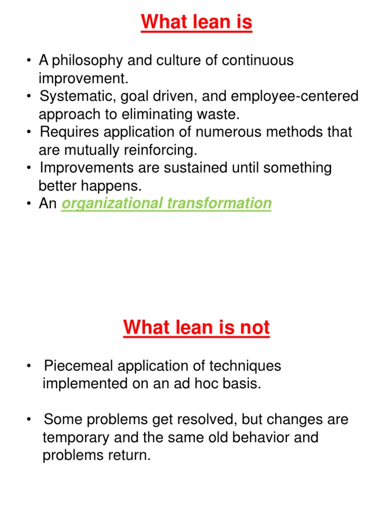 Chapter 1 What Is Lean | PDF