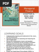 Managerial Finance Chapter 8 - Risk and Return by Endah Riwayatun