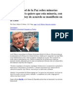 Premio Nobel de la Paz sobre minorías sexuales