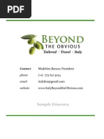 Download Italy Beyond the Obvious Sample Itinerary by ItalyBTO SN13725544 doc pdf