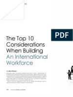 The Top Ten Considerations When Building An International Workforce