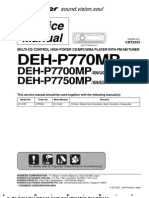 Pioneer Deh-P770mp, Deh-P7700mp, Deh-P7750mp Service Manual