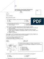 Prueba de La Conquista de América y Chile