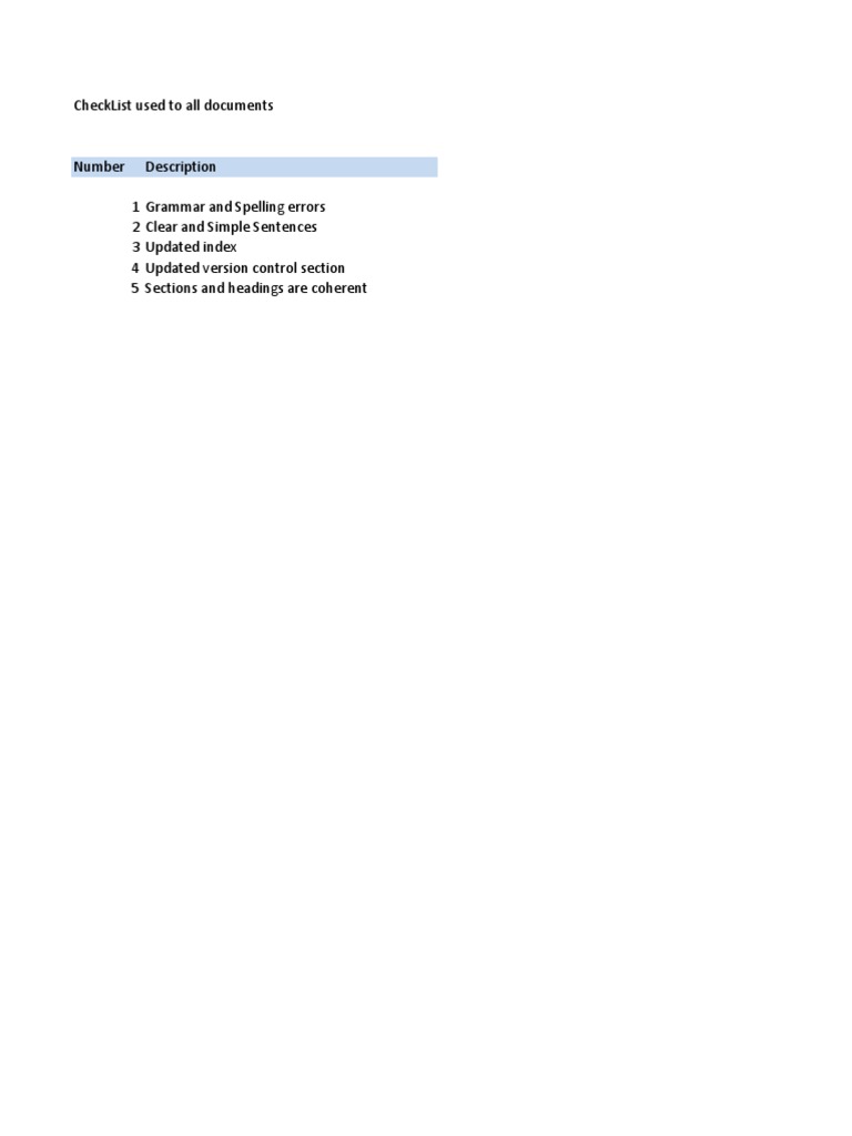 Document Review Checklist Guide | PDF | Language Arts & Discipline