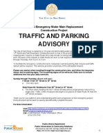 Traffic and Parking Advisory: F Street Emergency Water Main Replacement Construction Project