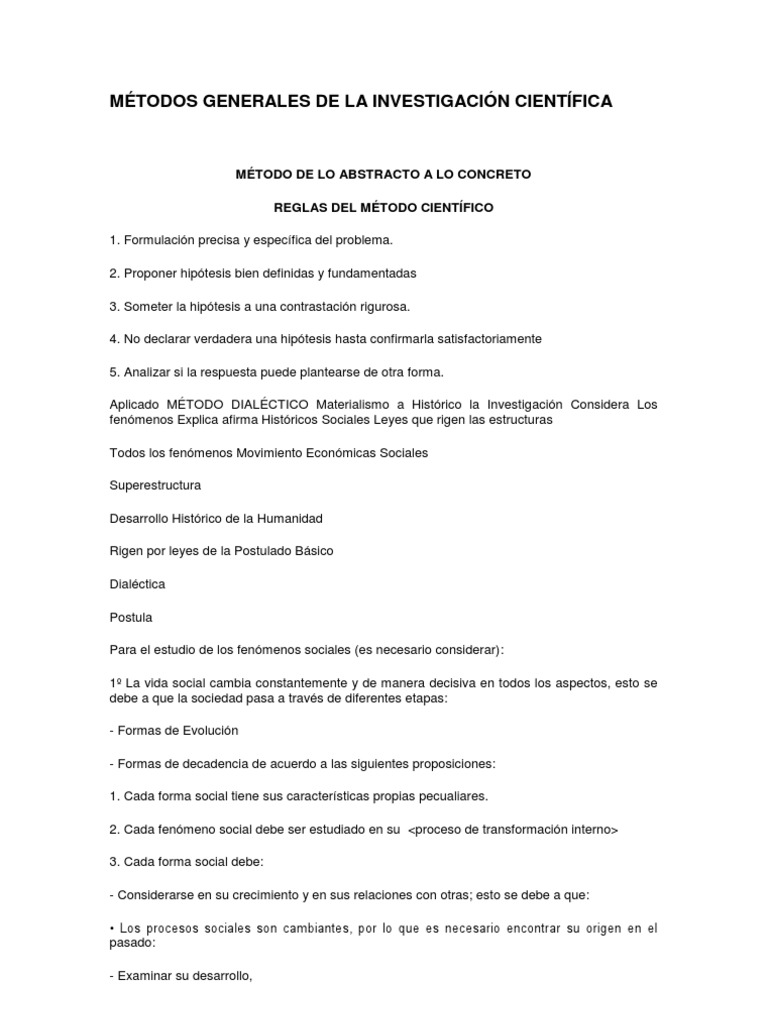 Metodos Generales de La Investigacion Cientifica Método