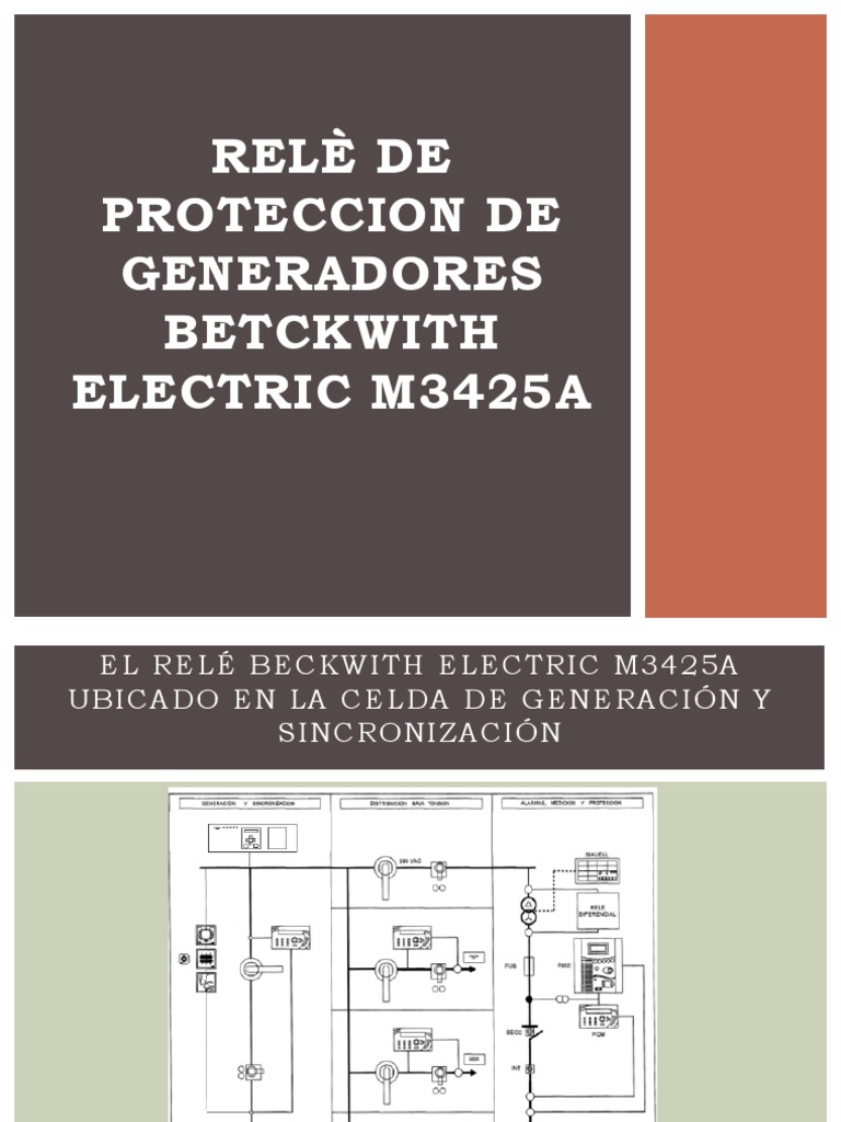 Relè de Proteccion de Generadores Betckwith Electric M3425a | PDF ...