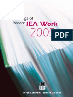 IEA Work: Findings of Recent