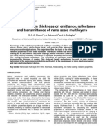 Effects of Thin Film Thickness On Emittance, Reflectance and Transmittance of Nano Scale Multilayers