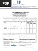 International Limited: Certificate of Visual Examination