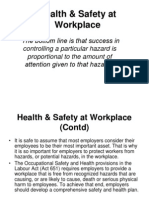 Health and Safety at The Workplace