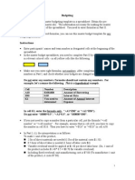 Master budgeting template formulas