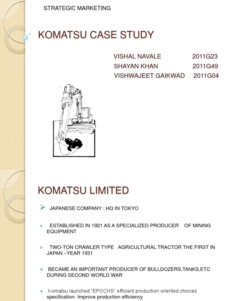 Komatsu case study solution image